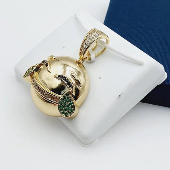 "14K Gold Plated Cubic Zircon Pendant, INUS1BR213 - Picture 4 of 9